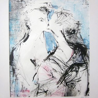 Anneliese Bollengraben-Hülsenbeck, Bandoneon/Tanztheater, 1981. Foto: F. Jesse